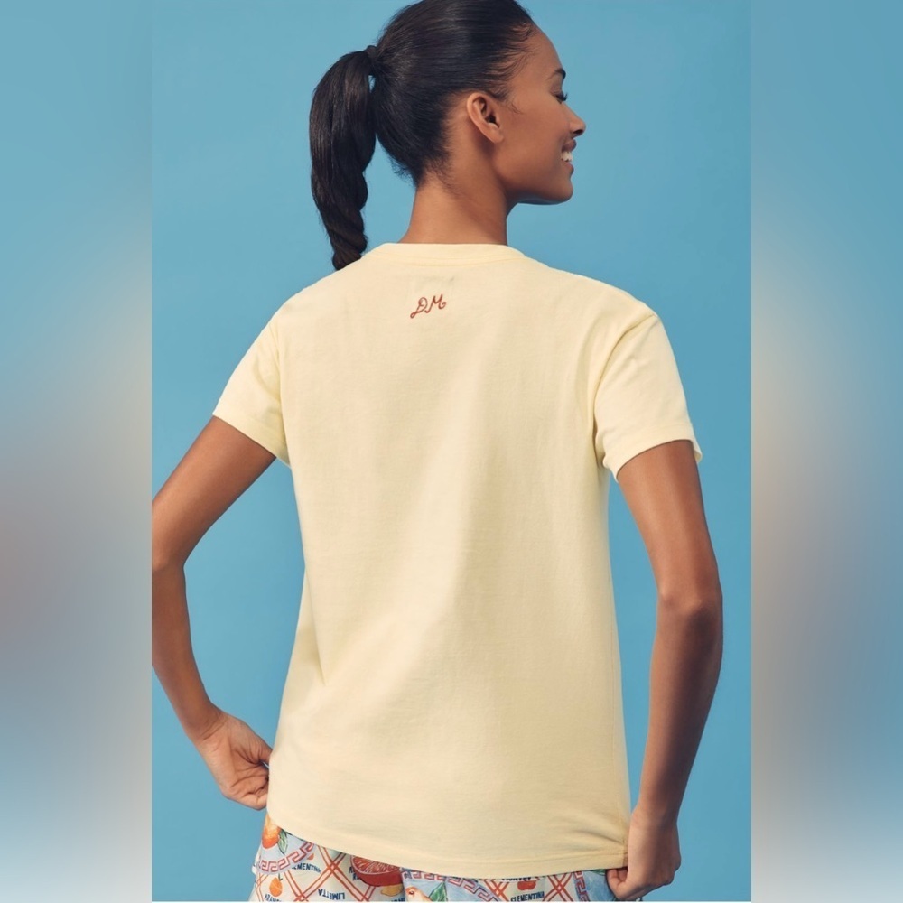 Damson Madder Yellow Parasol Tee, Anthropologie, Size 14, NWT - Picture 3 of 6